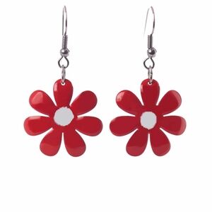 NWT Red Daisy Earrings